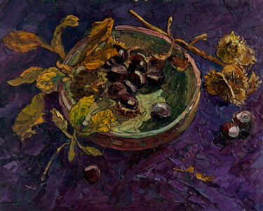 Painting titled "Chestnut" by Sergey Sovkov, Original Artwork, Oil