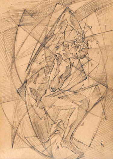 Drawing titled "Prometheus" by Sergey Sovkov, Original Artwork, Graphite