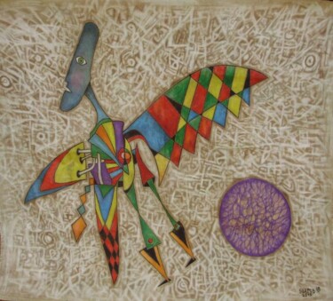 Картина под названием "Icarus" - Sergey Uvarov, Подлинное произведение искусства, Масло
