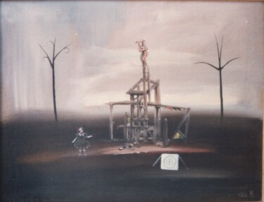 Pittura intitolato "Escape from Columbi…" da Sergey Veda, Opera d'arte originale, Olio