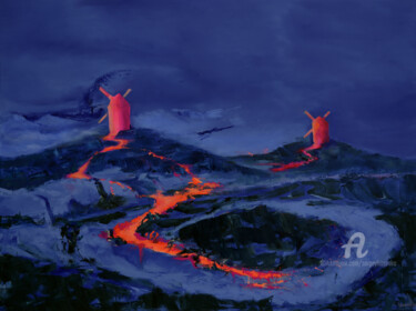 Картина под названием "Escapist" - Sergey Lutsenko, Подлинное произведение искусства, Масло