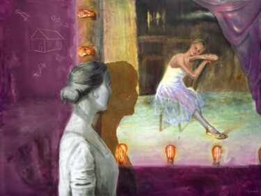 Pittura intitolato "Dream Stealers" da Sergey Lutsenko, Opera d'arte originale, Olio