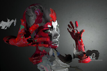"Pain Can Give You P…" başlıklı Dijital Sanat Sergey Lutsenko tarafından, Orijinal sanat, 3D modelleme Ahşap Sedye çerçevesi…