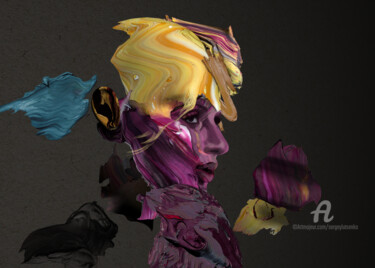 Arte digital titulada "Broken" por Sergey Lutsenko, Obra de arte original, Modelado 3D Montado en Bastidor de camilla de mad…