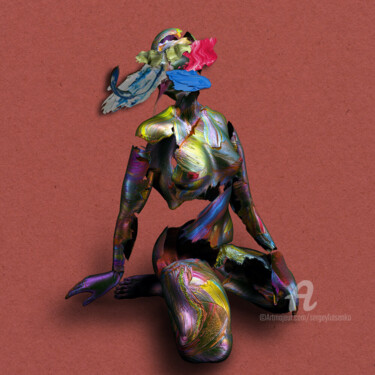 Digital Arts titled "Irifiya (Original)" by Sergey Lutsenko, Original Artwork, 3D Modeling Mounted on Wood Stretcher frame
