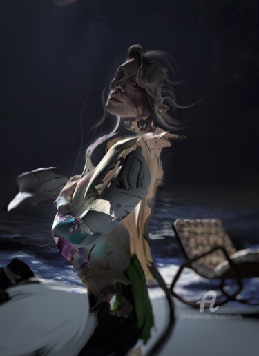 Arte digital titulada "The Mind Palace" por Sergey Lutsenko, Obra de arte original, Modelado 3D Montado en Bastidor de camil…