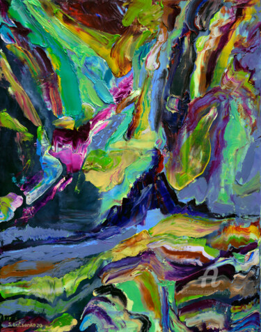 Картина под названием "Follow The Sun" - Sergey Lutsenko, Подлинное произведение искусства, Масло Установлен на Деревянная р…