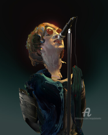 Цифровое искусство под названием "Liam Gallagher" - Sergey Lutsenko, Подлинное произведение искусства, 3D моделирование Уста…