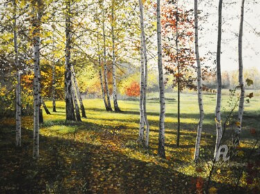 Painting titled "Warm day" by Sergey Lutsenko, Original Artwork, Oil