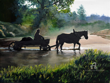Painting titled "Ford" by Sergey Lutsenko, Original Artwork, Oil