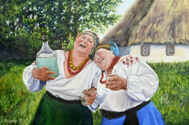 Painting titled "Cummer" by Sergey Lutsenko, Original Artwork, Oil