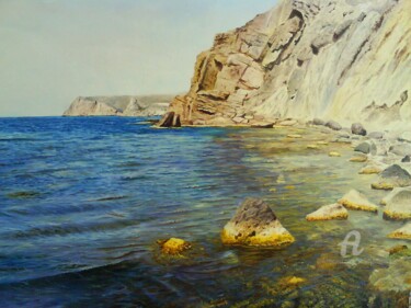 Painting titled "Crimea" by Sergey Lutsenko, Original Artwork, Oil