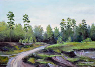 Painting titled "Ravines" by Sergey Lutsenko, Original Artwork, Oil