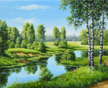 Painting titled "Rivulet" by Sergey Lutsenko, Original Artwork
