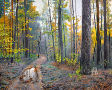 Peinture intitulée "Autumn's breath" par Sergey Lutsenko, Œuvre d'art originale