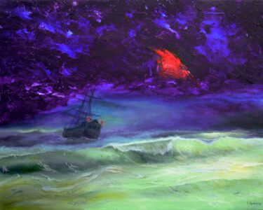 Картина под названием "Ghost" - Sergey Lutsenko, Подлинное произведение искусства, Масло Установлен на Деревянная рама для н…