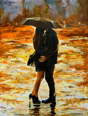 Картина под названием "Lovers" - Sergey Lutsenko, Подлинное произведение искусства, Масло