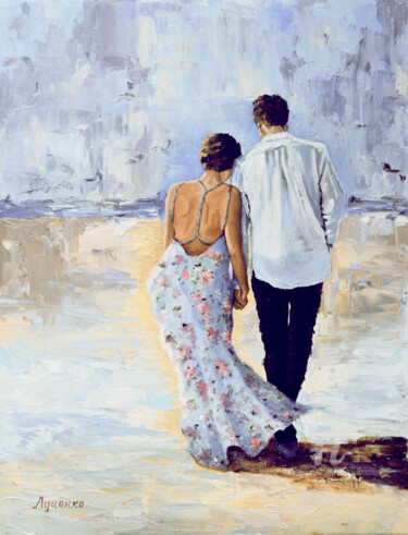 Malerei mit dem Titel "Date" von Sergey Lutsenko, Original-Kunstwerk, Öl
