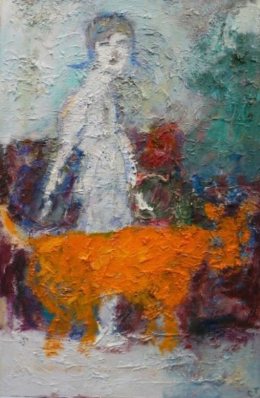 Картина под названием "Дама" - Сергей Тригубенко, Подлинное произведение искусства