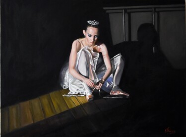 Malarstwo zatytułowany „Preparing for class…” autorstwa Serghei Ghetiu, Oryginalna praca, Olej