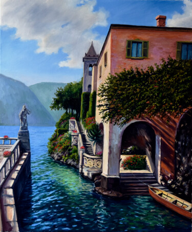 Painting titled "The italian noon" by Serghei Ghetiu, Original Artwork, Oil