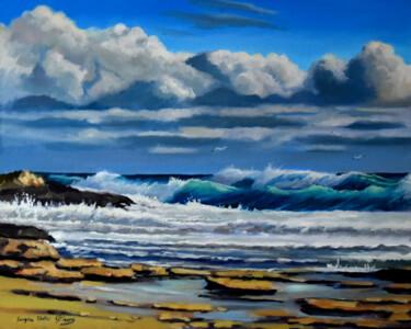 Malarstwo zatytułowany „The seascape with c…” autorstwa Serghei Ghetiu, Oryginalna praca, Olej