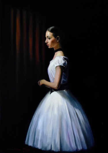 Pittura intitolato "Between darkness an…" da Serghei Ghetiu, Opera d'arte originale, Olio