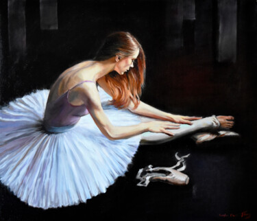 Картина под названием "After performance" - Serghei Ghetiu, Подлинное произведение искусства, Масло