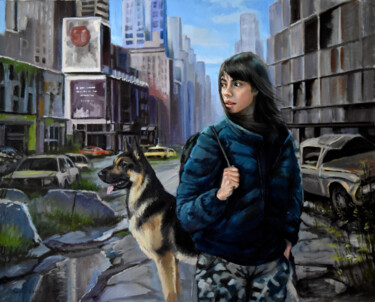 Картина под названием "The last of us" - Serghei Ghetiu, Подлинное произведение искусства, Масло