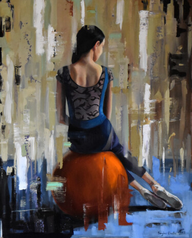 Painting titled "Je suis ballerina VI" by Serghei Ghetiu, Original Artwork, Oil