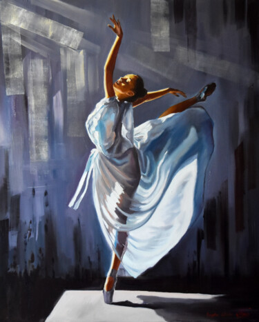 Malerei mit dem Titel "The beauty of dance…" von Serghei Ghetiu, Original-Kunstwerk, Öl Auf Keilrahmen aus Holz montiert