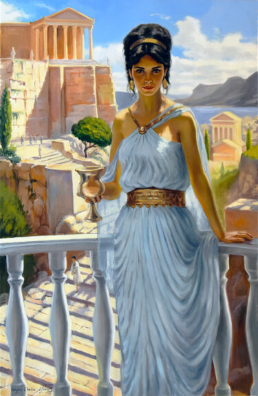Картина под названием "Aphrodite's Kingdom" - Serghei Ghetiu, Подлинное произведение искусства, Масло Установлен на Деревянн…
