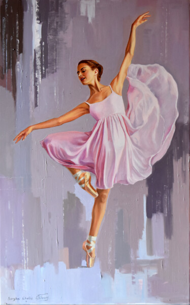 Ζωγραφική με τίτλο "The beauty of dance…" από Serghei Ghetiu, Αυθεντικά έργα τέχνης, Λάδι Τοποθετήθηκε στο Ξύλινο φορείο σκε…