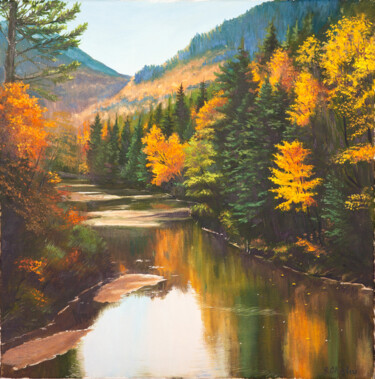 Malerei mit dem Titel "Autumn calmness" von Serghei Ghetiu, Original-Kunstwerk, Öl