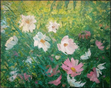 Painting titled "Летние цветы. Заказ…" by Sergik, Original Artwork, Oil