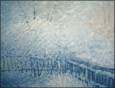 Картина под названием "Зима рисует . Заказ…" - Sergik, Подлинное произведение искусства