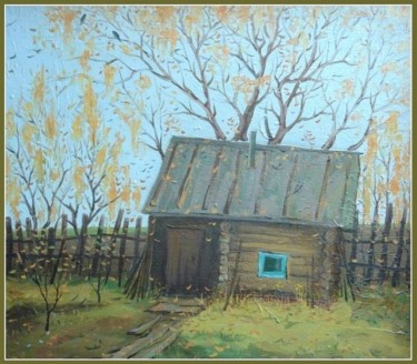 Painting titled "Банька." by Sergik, Original Artwork
