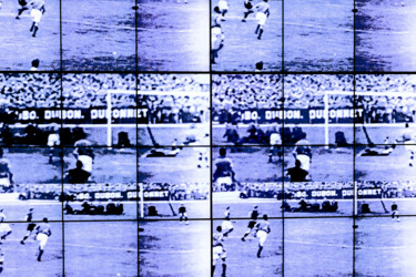 Digitale Kunst mit dem Titel "Ball in Goal 29" von Sergio Benetti, Original-Kunstwerk, Fotomontage
