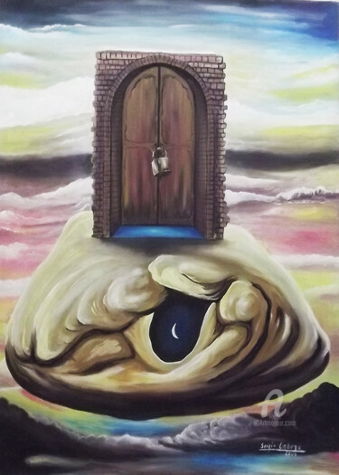 Malerei mit dem Titel "La entrada secreta" von Sergio Cabeza, Original-Kunstwerk, Acryl