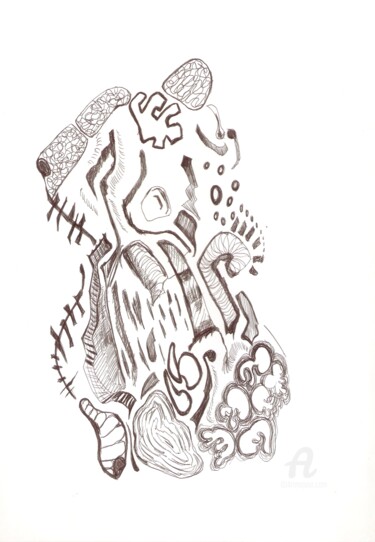Drawing titled "El torero" by Sergio Cabeza, Original Artwork, Ballpoint pen