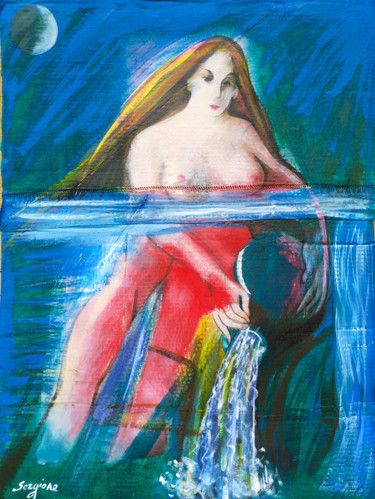 Pittura intitolato "Alta Marea" da Sergio Carcereri, Opera d'arte originale, Olio