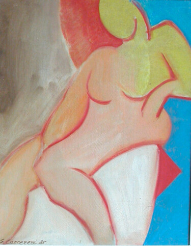Pittura intitolato "Nudo sintetico" da Sergio Carcereri, Opera d'arte originale, Olio