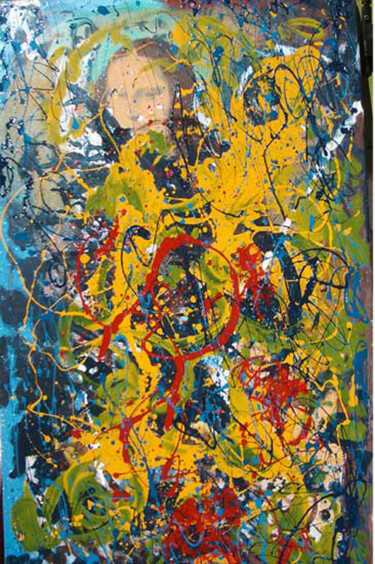 Painting titled "Painting Art" by Sergio Carcereri, Original Artwork, Oil Mounted on Wood Panel