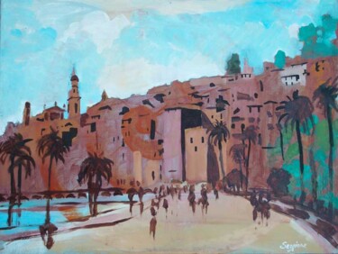 Painting titled "Menton Studio" by Sergio Carcereri, Original Artwork, Oil