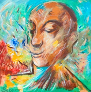 Painting titled "Empatie" by Sergio Carcereri, Original Artwork, Oil