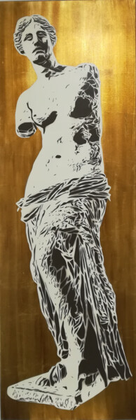 Painting titled "Venus de Milo" by Sérgio Clemente, Original Artwork, Acrylic Mounted on Wood Stretcher frame