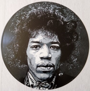 Pintura intitulada "Jimmy Hendrix" por Sérgio Clemente, Obras de arte originais, Acrílico