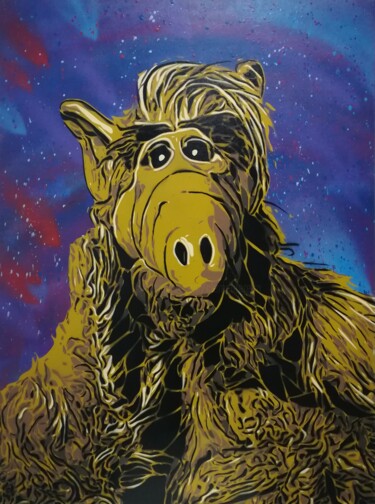 Painting titled "Alf" by Sérgio Clemente, Original Artwork, Acrylic