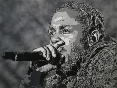 Pintura titulada "Kendrick Lamar" por Sérgio Clemente, Obra de arte original, Acrílico