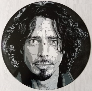 Painting titled "Chris Cornell" by Sérgio Clemente, Original Artwork, Spray paint